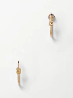 Orecchini Elisabetta Franchi in ottone con strass incastonati