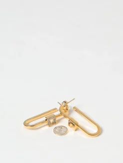 Orecchini Elisabetta Franchi in ottone con strass incastonati