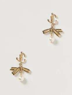 Orecchini Jimmy Choo in ottone con pelre sintetiche