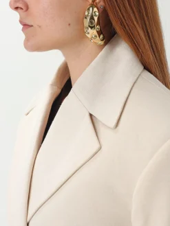 Orecchini Les Boucles Bananes Jacquemus in ottone con strass incastonati