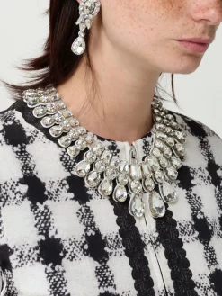 Orecchini Moschino Couture in ottone con strass incastonati