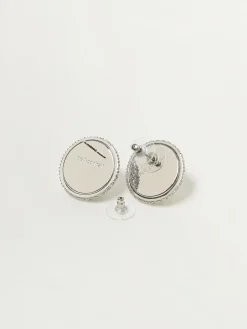 Orecchini Self-Portrait in ottone con strass e perle sintetiche