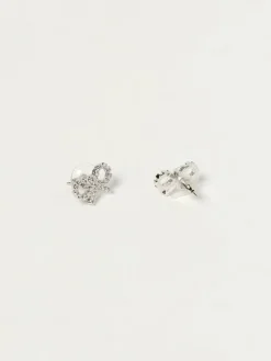 Orecchini Self-Portrait in ottone con strass incastonati