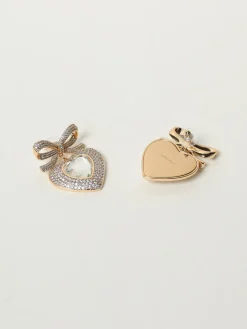 Orecchini Self-Portrait in ottone con strass incastonati