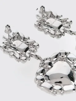 Orecchini Self-Portrait in ottone con strass incastonati