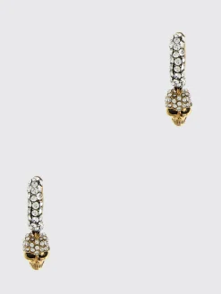 Orecchini Skull McQueen in ottone con strass incastonati