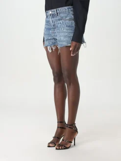 Pantaloncino Alexander Wang in denim con logo