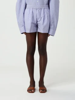 Pantaloncino in cotone a righe Dsquared2