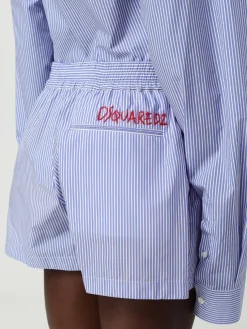 Pantaloncino in cotone a righe Dsquared2