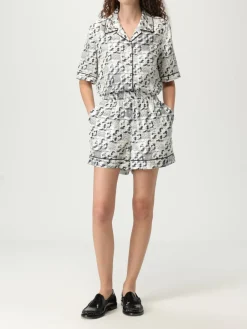 Pantaloncino Tory Burch in seta con stampa monogram