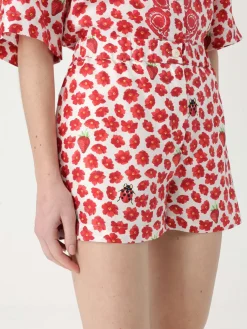 Pantaloncino Versace in seta con stampa grafica