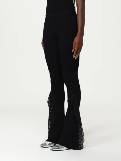 Pantalone a zampa Blumarine in viscosa stretch a coste