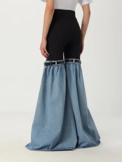 Pantalone a zampa Coperni in tessuto tecnico e denim