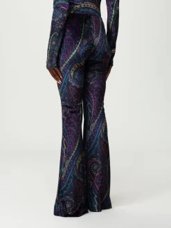 Pantalone a zampa Etro in jersey con stampa Paisley