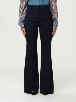 Pantalone a zampa Etro in lana con stampa