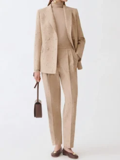 Pantalone classico Fabiana Filippi in misto cotone e lana vergine