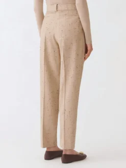 Pantalone classico Fabiana Filippi in misto cotone e lana vergine