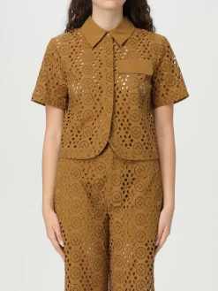 Pantalone cropped Liu Jo in cotone Sangallo