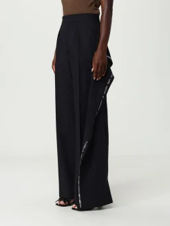 Pantalone di lana con pannello laterale Moschino Couture