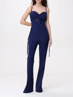 Pantalone Elisabetta Franchi in crêpe con fettucce