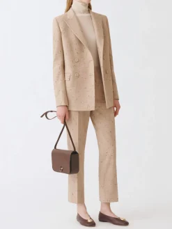 Pantalone Fabiana Filippi in misto cotone e lana vergine