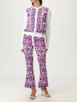 Pantalone flared Dolce & Gabbana in seta stretch