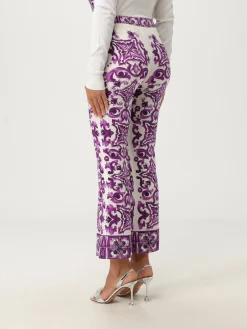 Pantalone flared Dolce & Gabbana in seta stretch