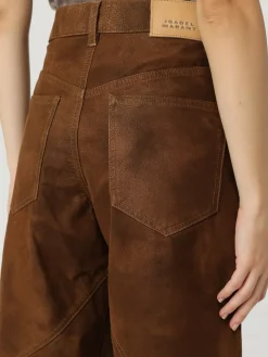 Pantalone Isabel Marant Etoile in denim spalmato