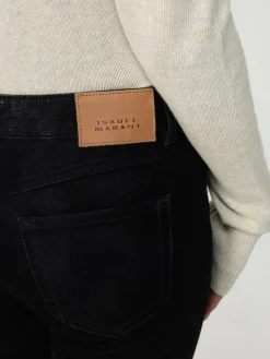 Pantalone Isabel Marant Etoile in denim spalmato