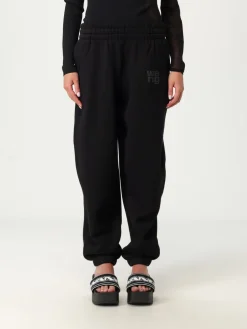 Pantalone jogging in cotone con logo Alexander Wang