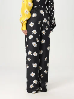 Pantalone Moschino Couture in seta con stampa floreale