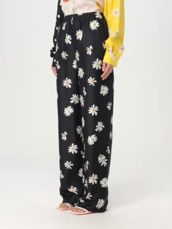 Pantalone Moschino Couture in seta con stampa floreale