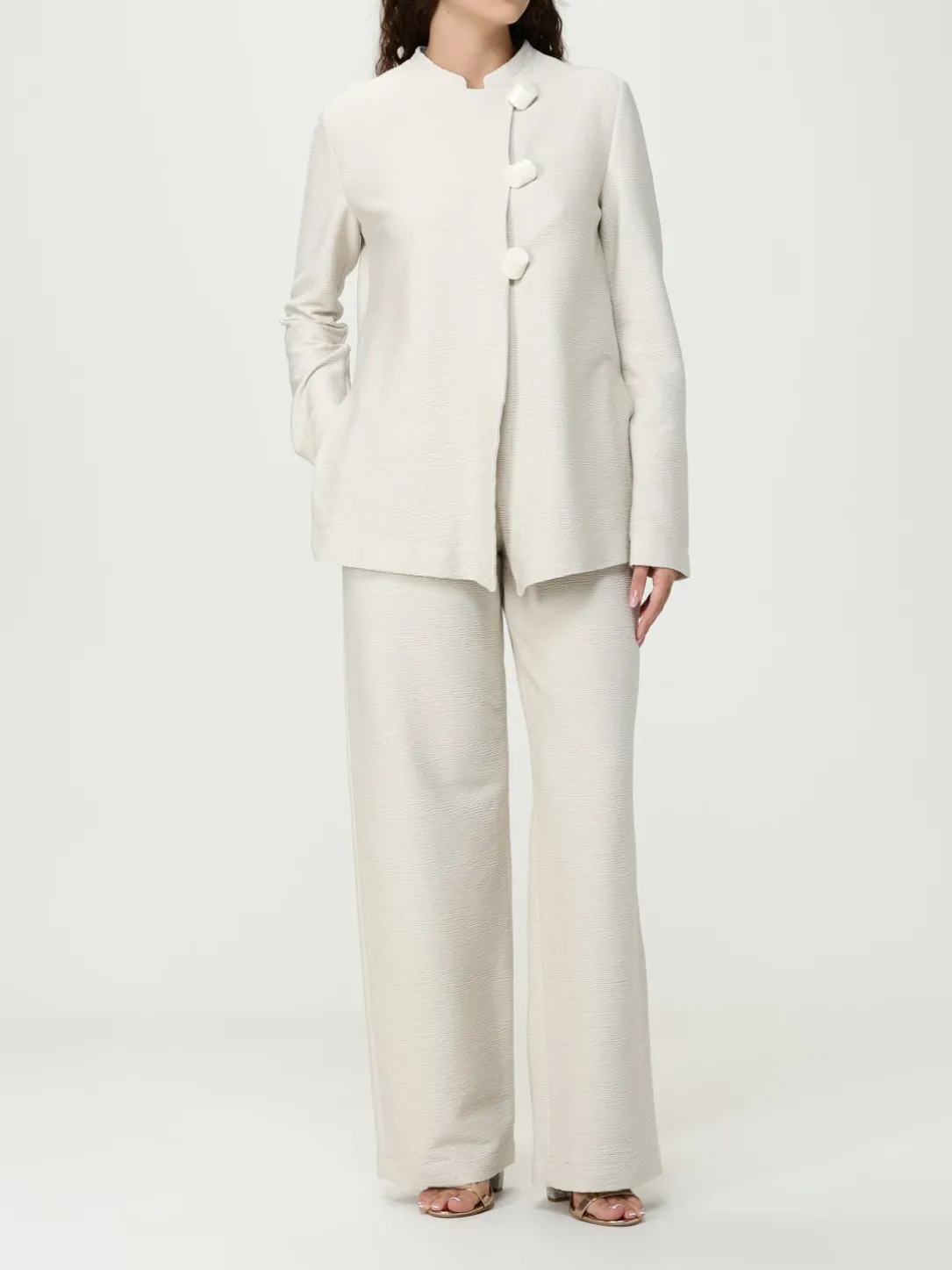 Pantalone palazzo Emporio Armani in misto cotone