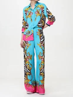 Pantalone Versace Jeans Couture in viscosa stampata