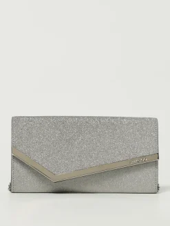 Pochette Emmie Jimmy Choo in pelle e glitter