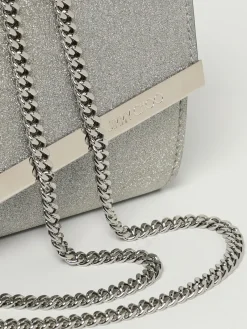 Pochette Emmie Jimmy Choo in pelle e glitter