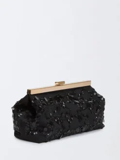Pochette Fabiana Filippi in raso con paillettes ricamate