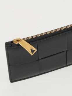 Portacarte di credito Cassette Bottega Veneta in pelle intrecciata