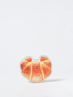 Portacarte di credito Croissant Moschino Couture in pelle