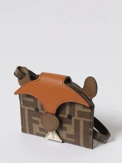 Portacarte di credito Fendi Best Friends Forever in pelle e cotone spalmato