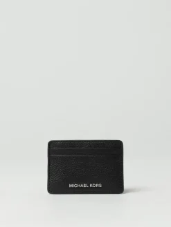 Portacarte di credito Michael Kors in pelle a grana