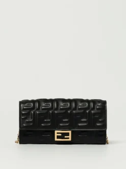 Portafoglio Baguette Fendi in nappa con monogram FF embossed