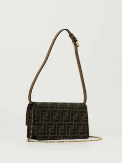 Portafoglio Baguette Fendi in misto cotone con monogram FF embossed