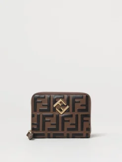 Portafoglio Fendi in pelle con stampa monogram