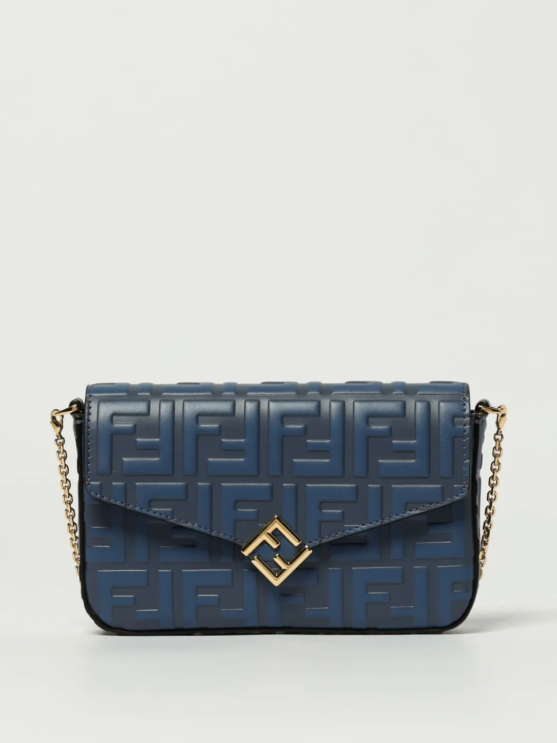 Portafoglio FF Diamonds Fendi in pelle goffrata