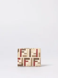 Portafoglio FF Fendi in cotone spalmato