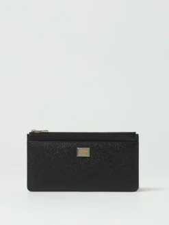 Portafoglio in pelle a grana con logo Dolce & Gabbana