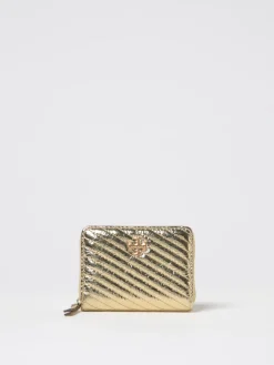 Portafoglio Kira Moto Tory Burch in nappa laminata matelassè