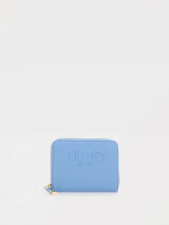 Portafoglio Liu Jo in pelle sintetica saffiano con logo