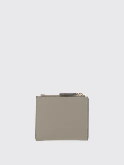 Portafoglio piccolo in pelle liscia con logo Pinko